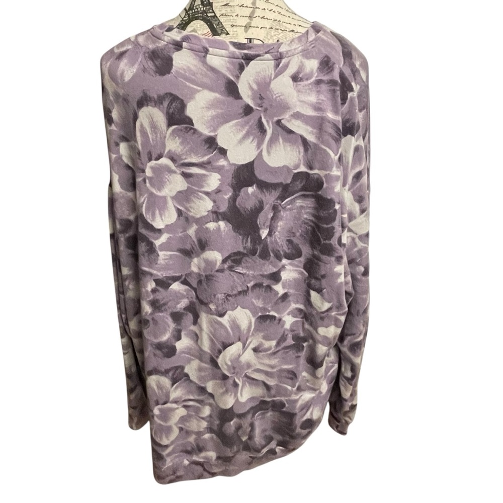 Athleta Balance Floral Print Pullover Sweatshirt Size Large - Picture 3 of 7